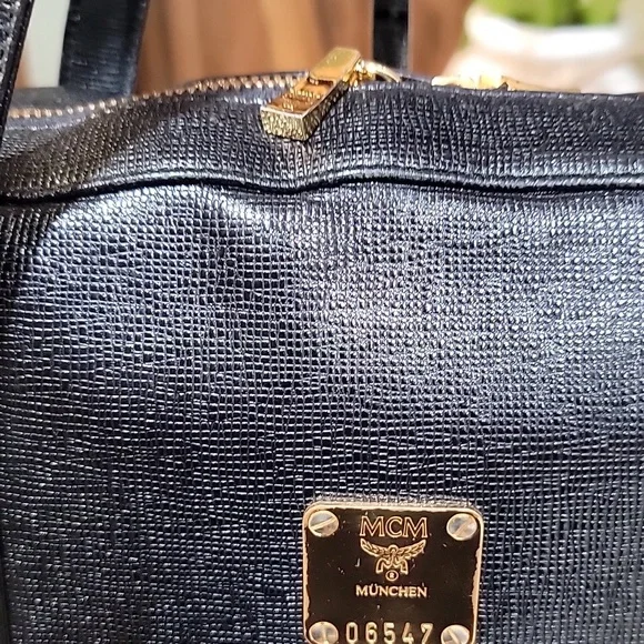 🌵MCM GERMANY Black Leather Satchel Bag - Picture 7 of 11